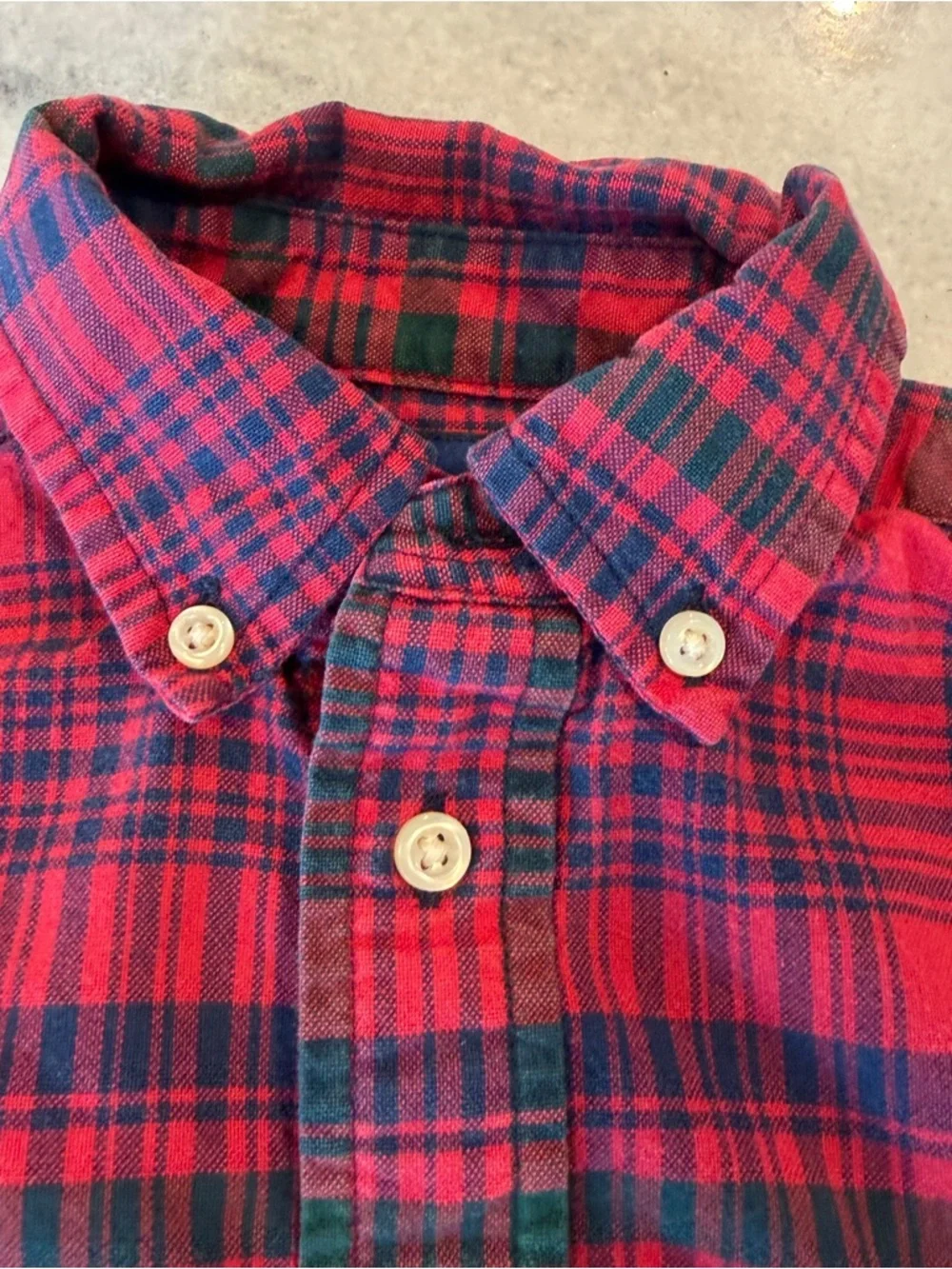 Ralph Lauren Boys 4T Kids Plaid‎ Button-Down Shirts Blue & Green and Red Bundle
